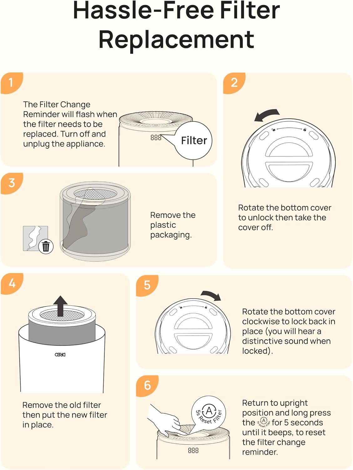 Air Purifier 3-in-1 HEPA Pro Filter For 539AS/530S Silver/Black/Starlight
