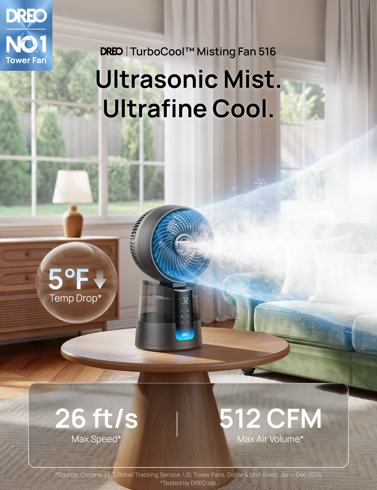 TurboCool™ Misting Fan 516