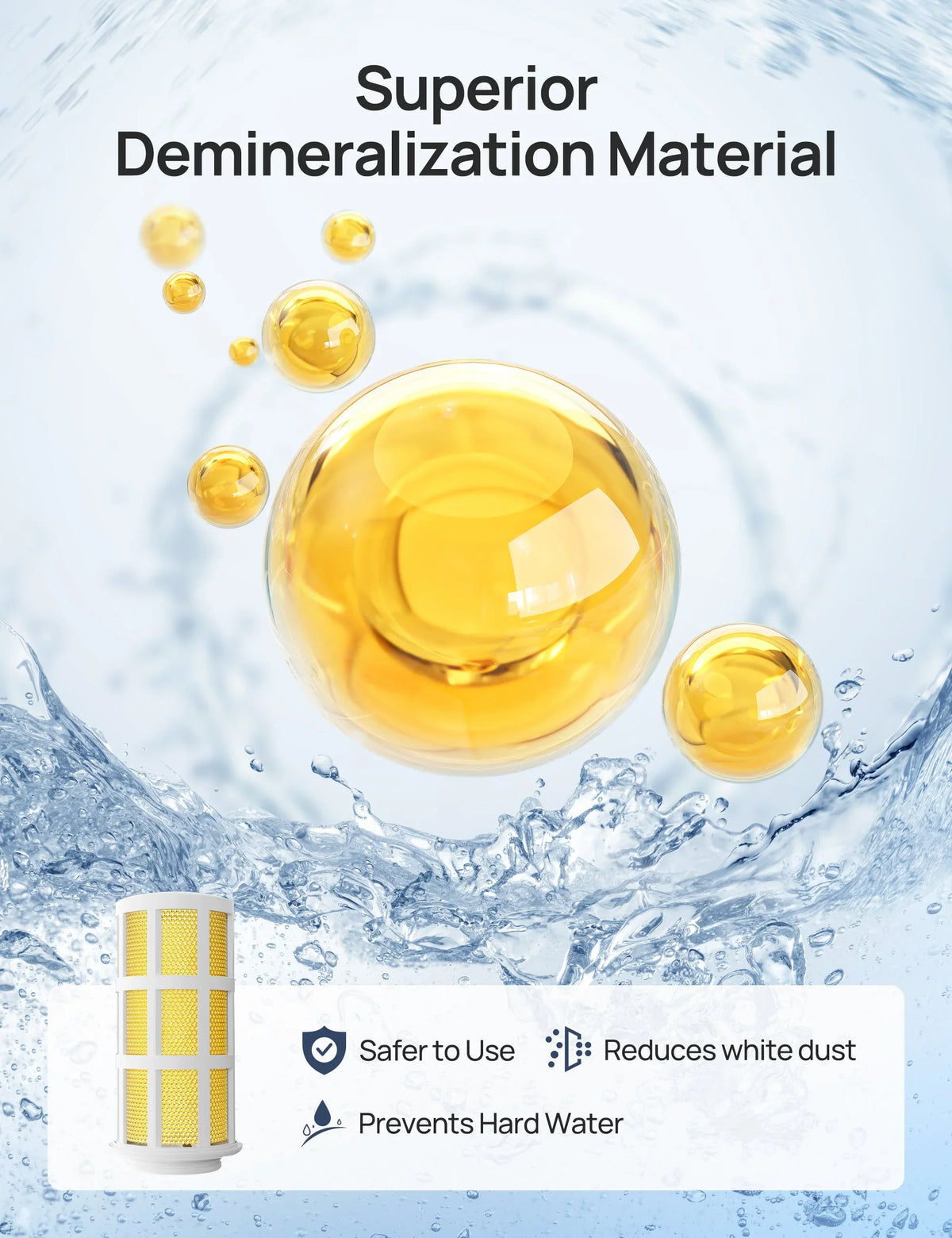 Demineralization Cartridge for Humidifiers - 3-Pack, Compatible with Dreo Humidifiers HM512S/713/713S/717S - DREO