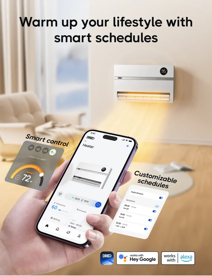 DREO: Revolutionizing Energy Efficient Space Heating with Innovative Wall Mounted Electric Heaters - DREO