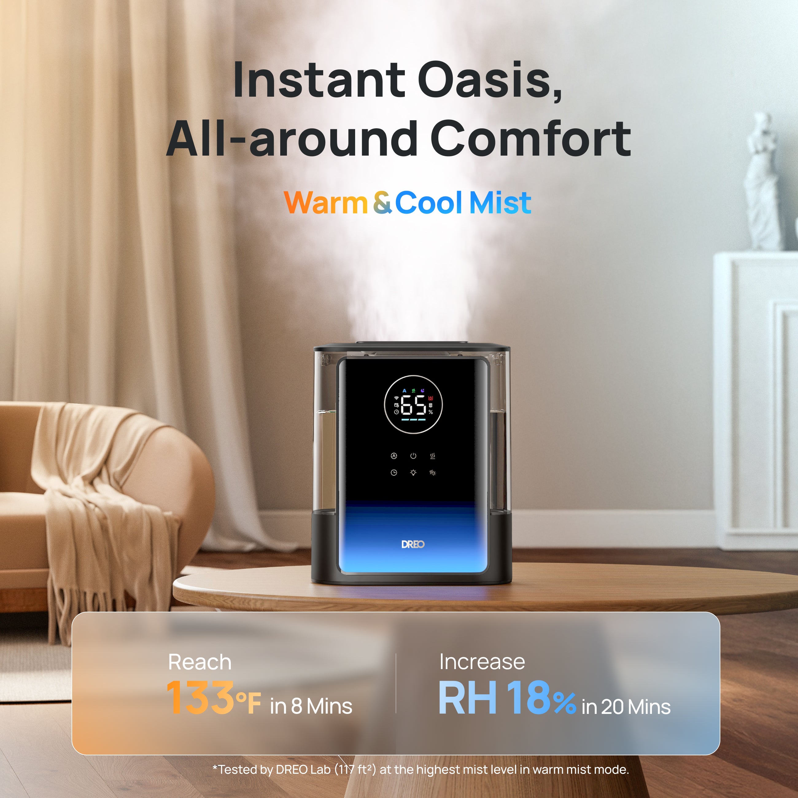 Smart Humidifier 717S 8L with Demineralization Cartridge