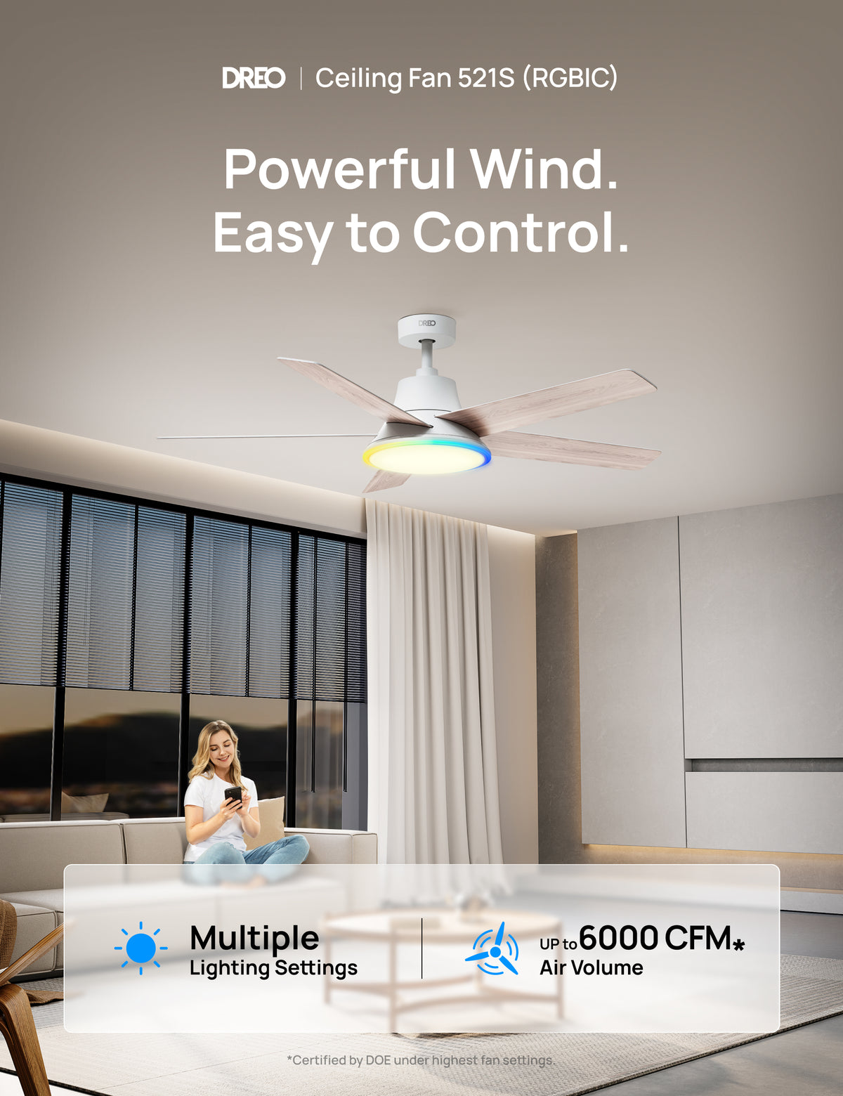 Ceiling Fan 521S (RGBIC)