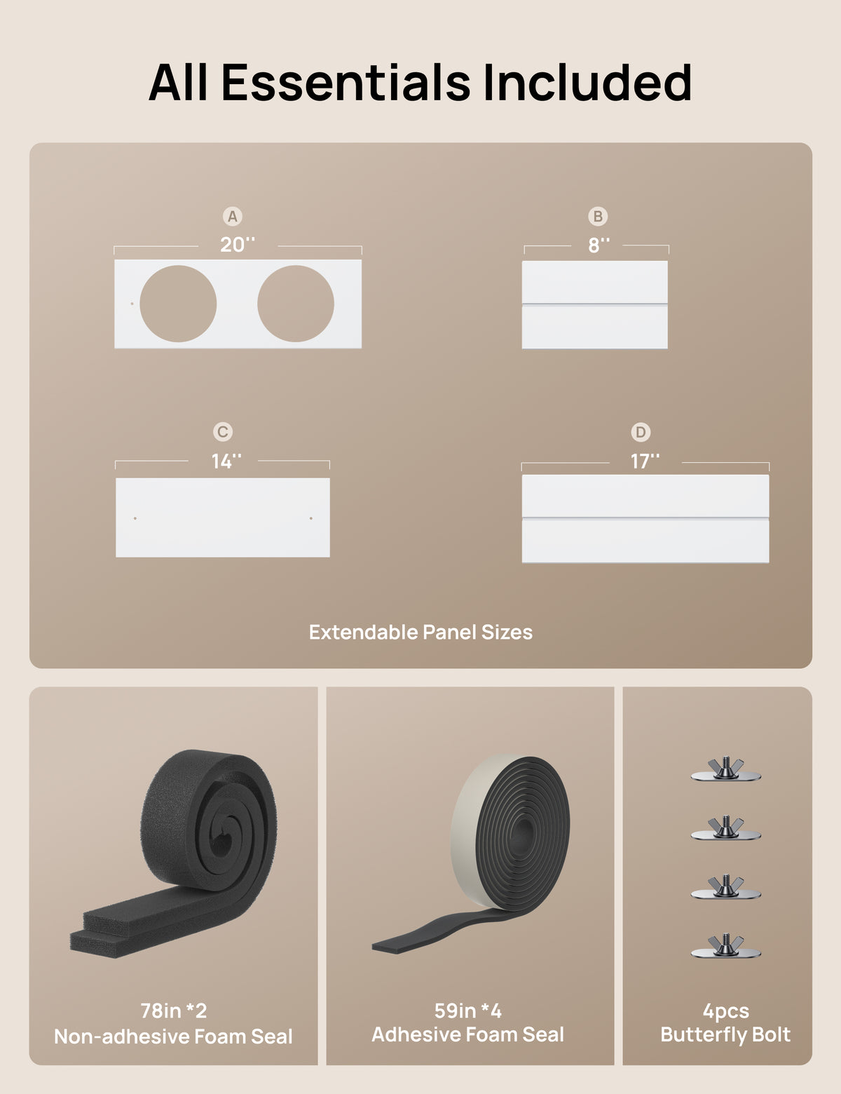 Portable Air Conditioner Dual Hose Kit (AC515S, AC516S, AC740S)
