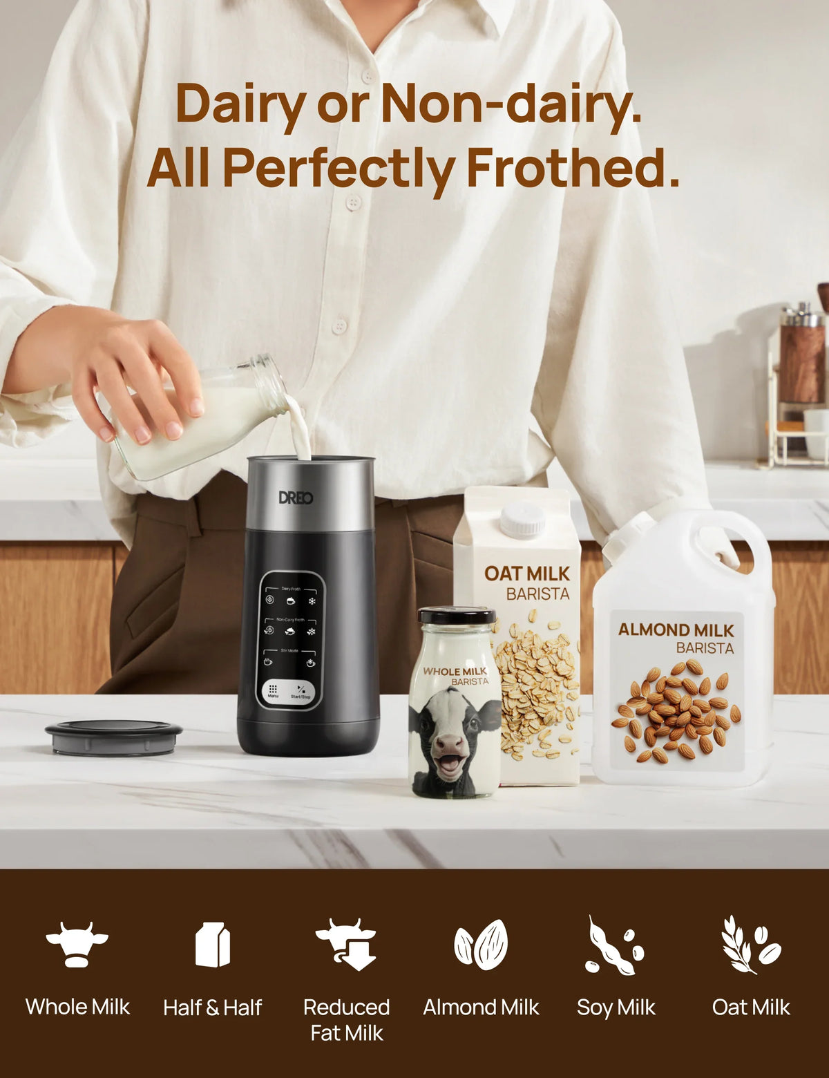 BaristaMaker Milk Frother Air - DREO