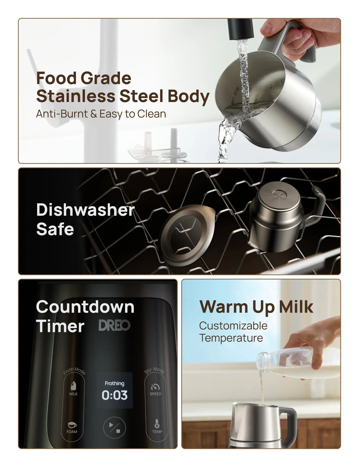 BaristaMaker Milk Frother - DREO